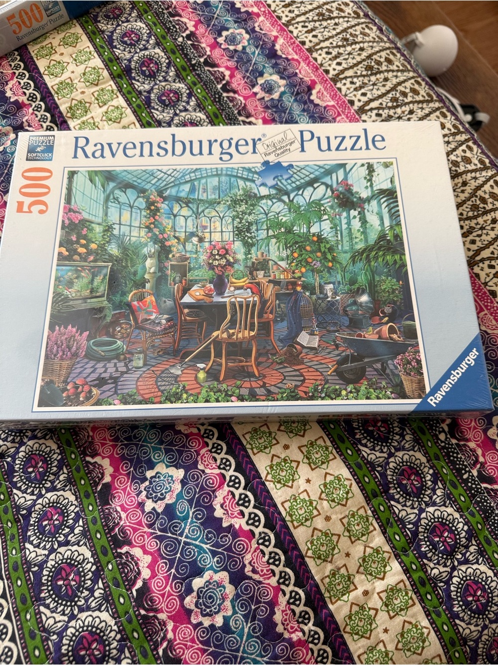 Ravensburger Conservatory Garden Puzzle - Green, Blue, Pink